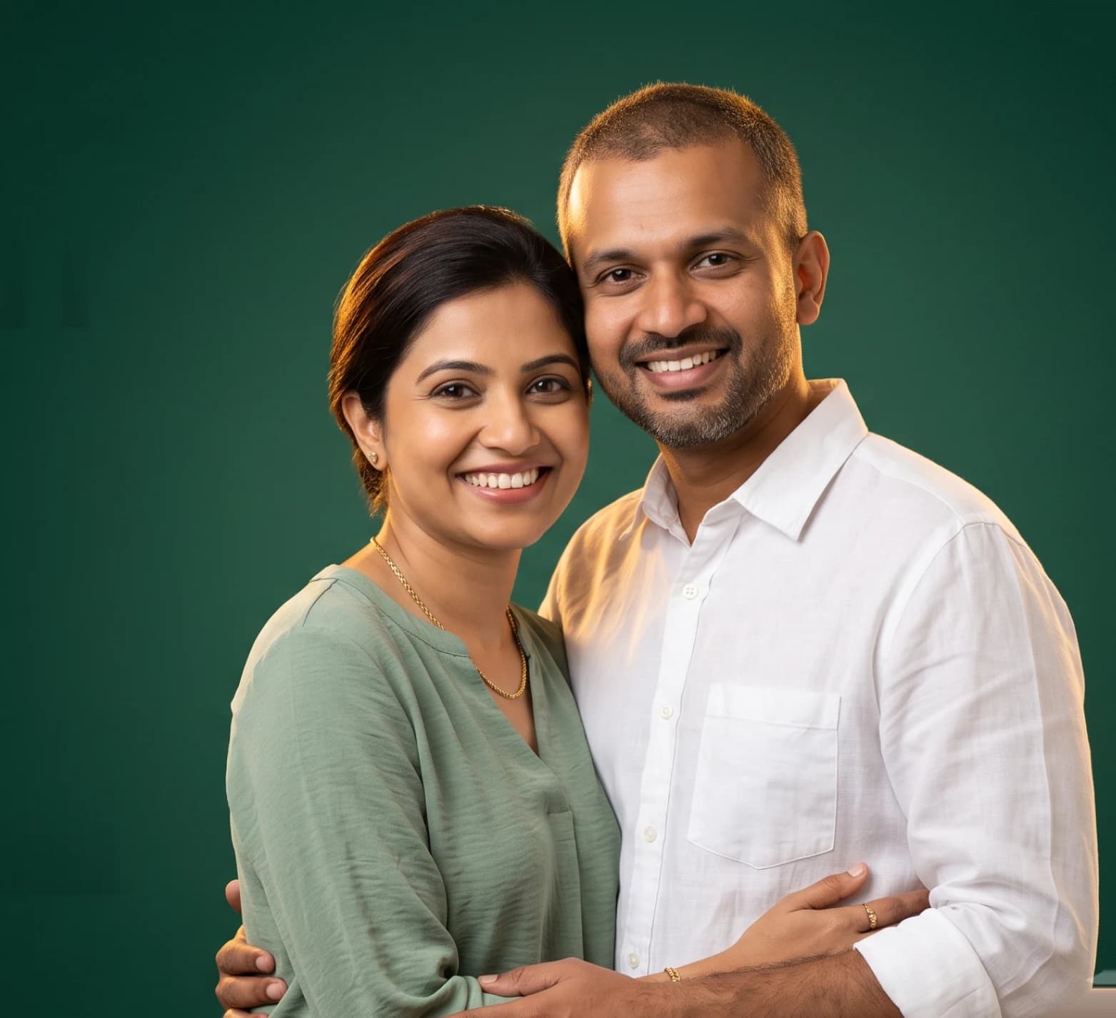 Couple smiling after their Platinum health checkup